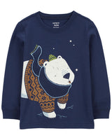 T-Shirt Graphique Ours Polaire Carter's - Bleu Marine