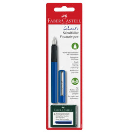 Faber-Castell Stylo à Plume Carbon + Cartouche - Bleu