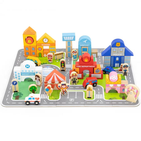 Viga Toys City Building Blocks 100 Pieces - 24M+