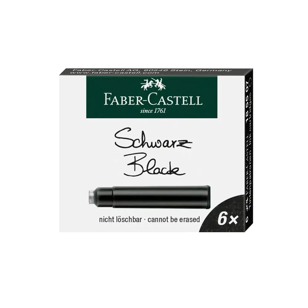 Faber-Castell 6 Cartouches d'Encre - Noir