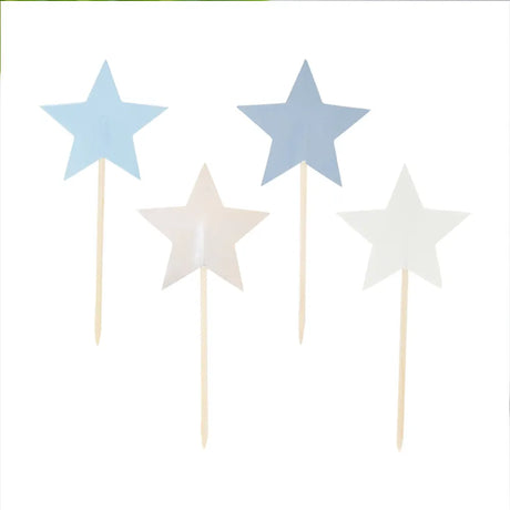 Lot de 8 Pics Décoratifs Étoiles 8cm