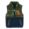 Gilet Sherpa Zippé Carter's - Bleu & Vert