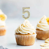 Topper para Tarta Número 5 Dorado