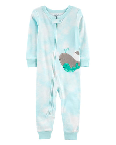 Grenouillère en Coton Sans Pied Carter's - Tie-Dye Bleu