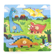 Viga Toys Puzzle à Boutons en Bois 12M+ - Dinosaures