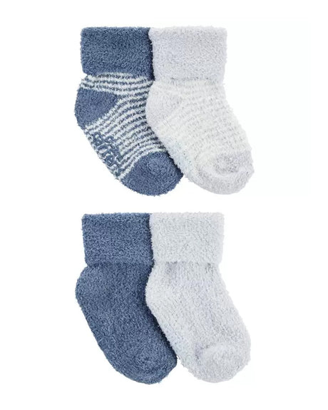 Lot de 4 Chaussons en Chenille Bébé Carter's - Bleu