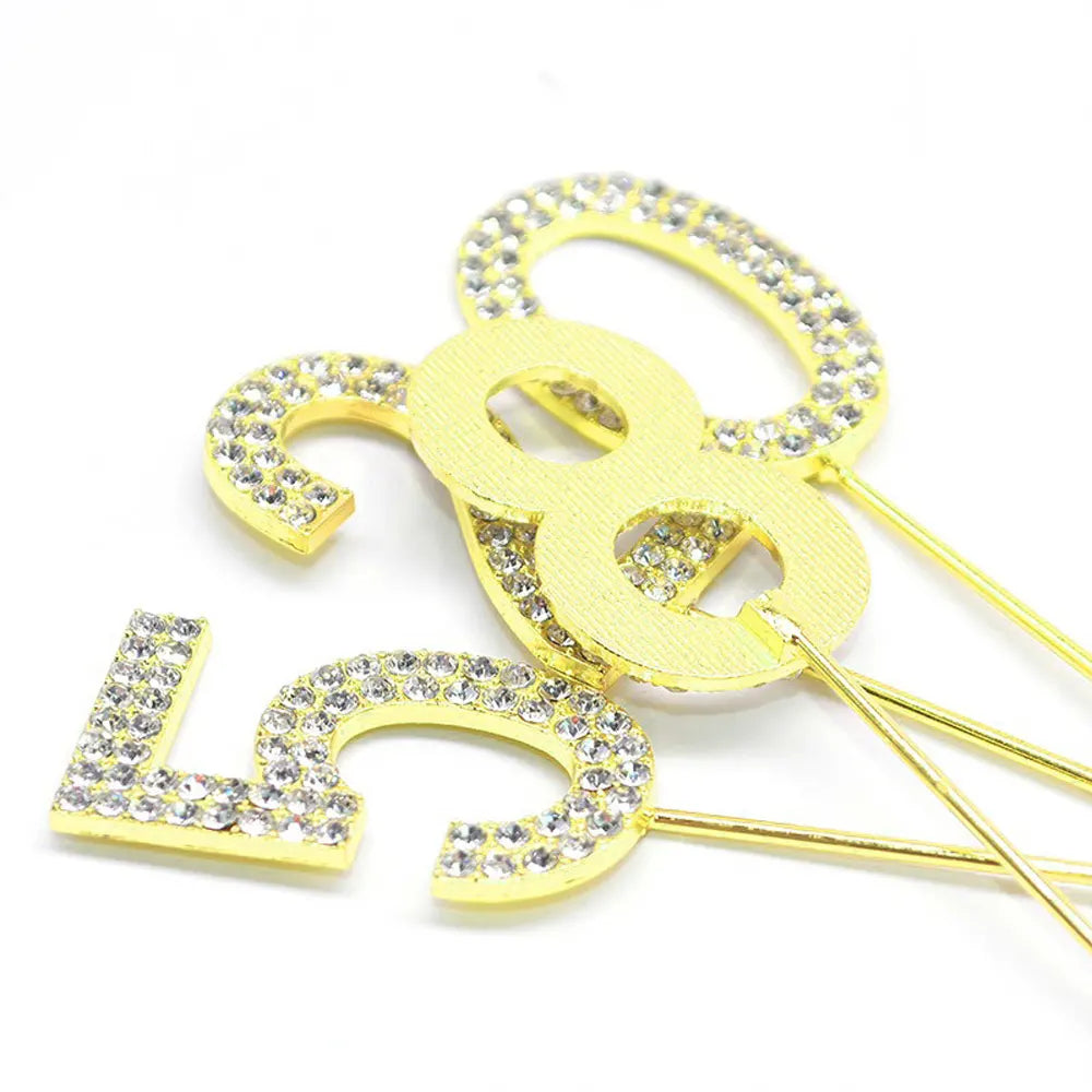 Cake Topper Chiffre 8 Doré