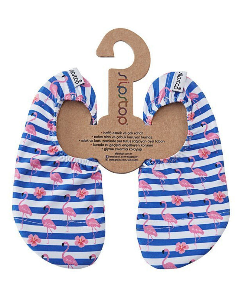 Slipstop Stripe Junior Chausson de Piscine Antidérapantes - Flamant