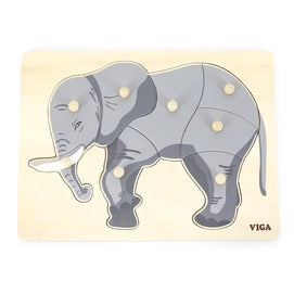 Viga Toys Puzzle Montessori 18M+ - Éléphant