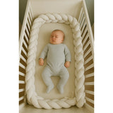 Babymat Braided Crib Bumper - White