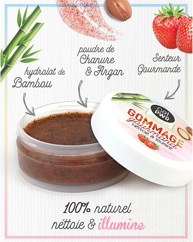 UrbanK Gommage Visage Gourmand Nettoyant et Exfoliant Ultra Doux + Eclat - 60g