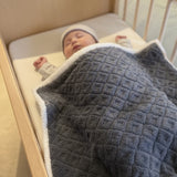Babymat Couverture d'Hiver 100x100 cm - Losange Grise