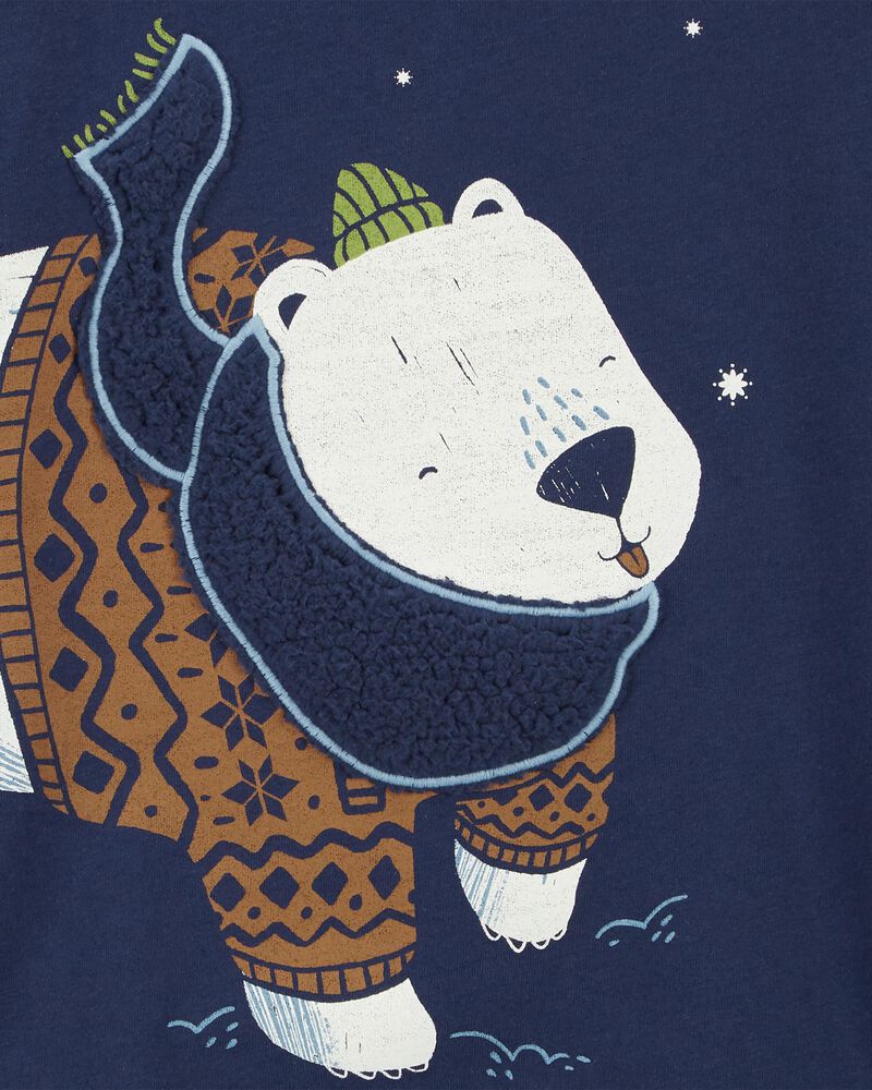 T-Shirt Graphique Ours Polaire Carter's - Bleu Marine