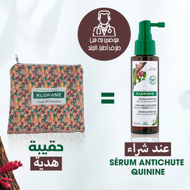 Offre : Klorane Sérum Antichute à la Quinine & Edelweiss Bio 100ml = Trousse Woman Offerte