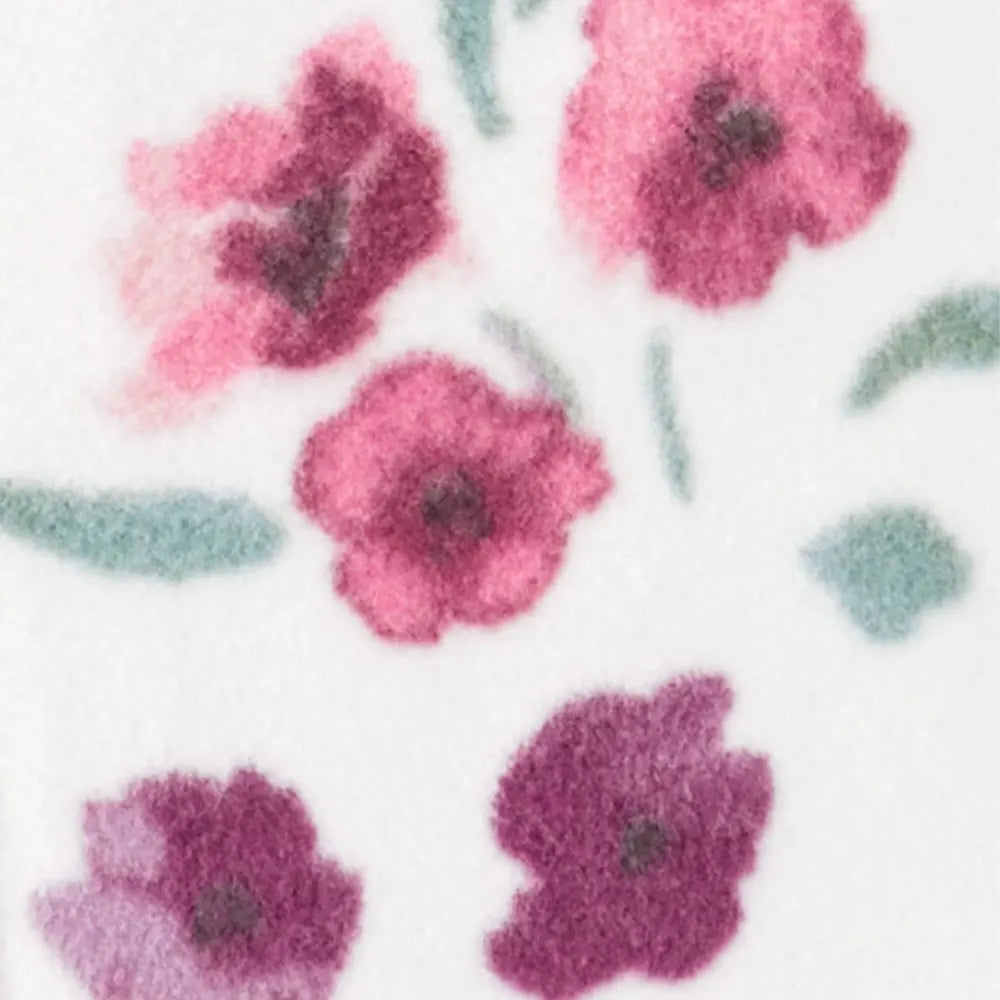 Grenouillère en Polaire Carter's - Fleuri Ivoire