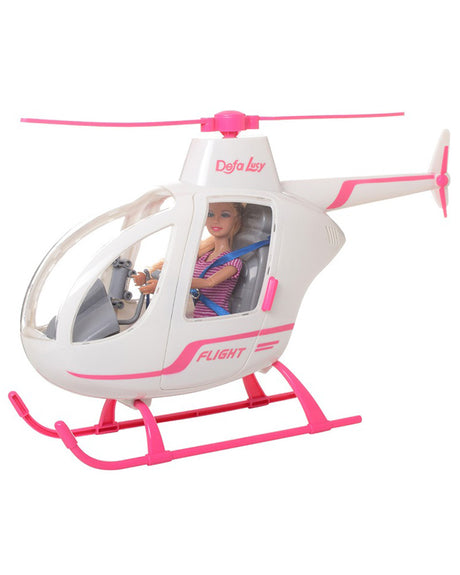 Defa Lucy Poupée avec Hélicoptère 3A+ - Blanc