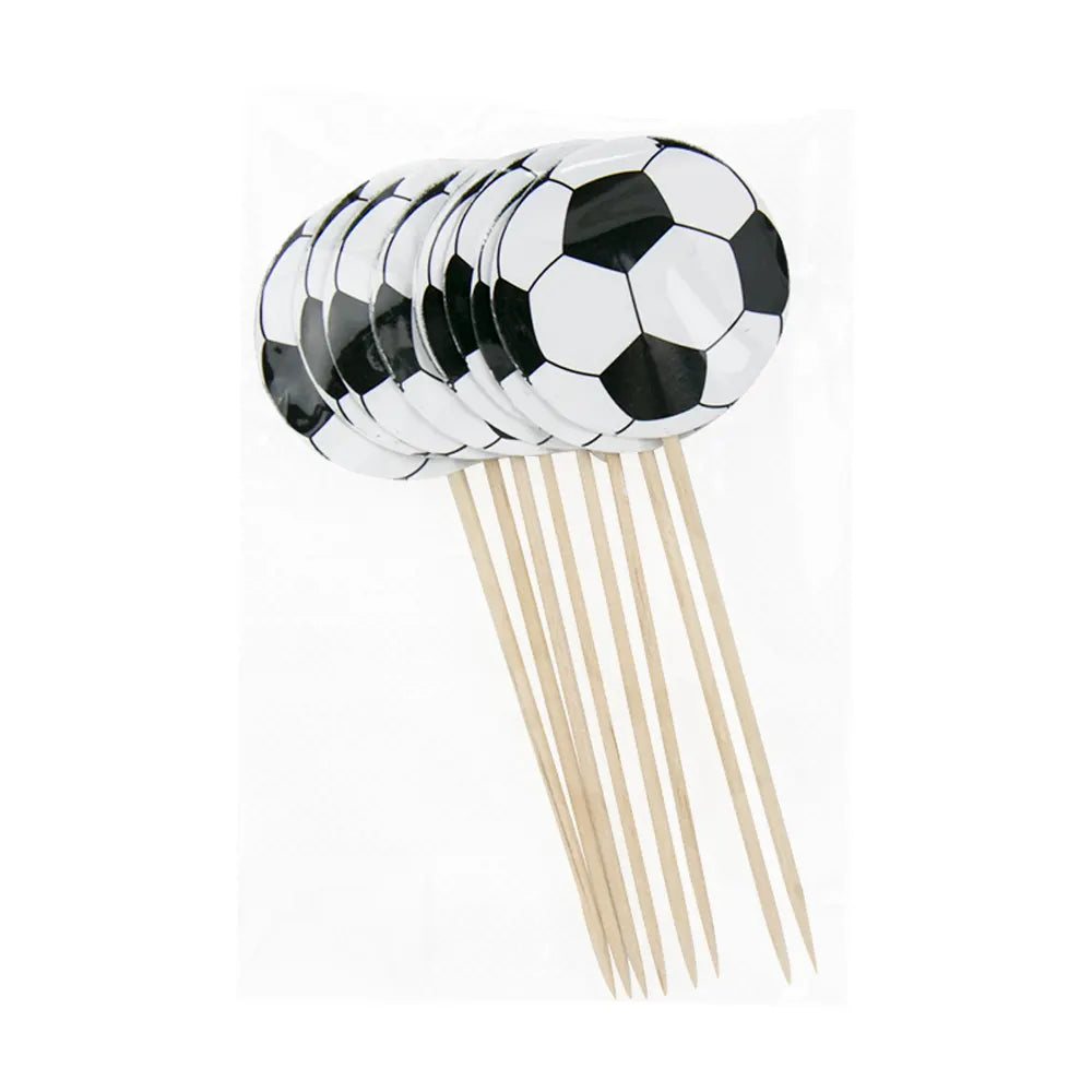 Decorative Football Cocktail Picks 12cm