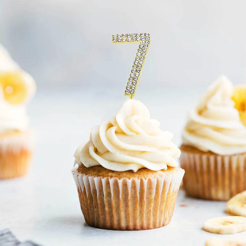 Topper para Tarta Número 7 Dorado