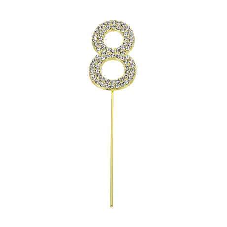 Cake Topper Chiffre 8 Doré