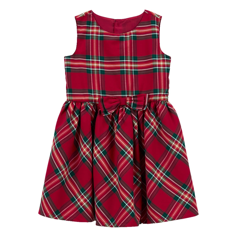 Carter's Plaid Satin Dress - Red & Green