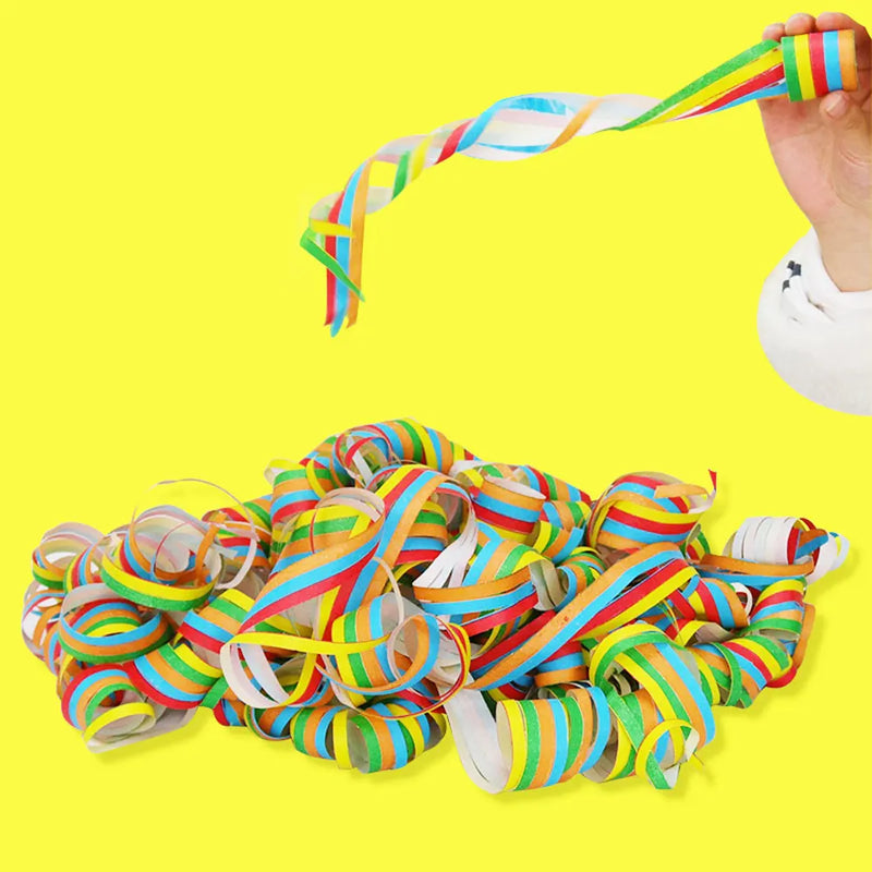 Lot de 3 Rouleaux Serpentins Multicolores Vifs