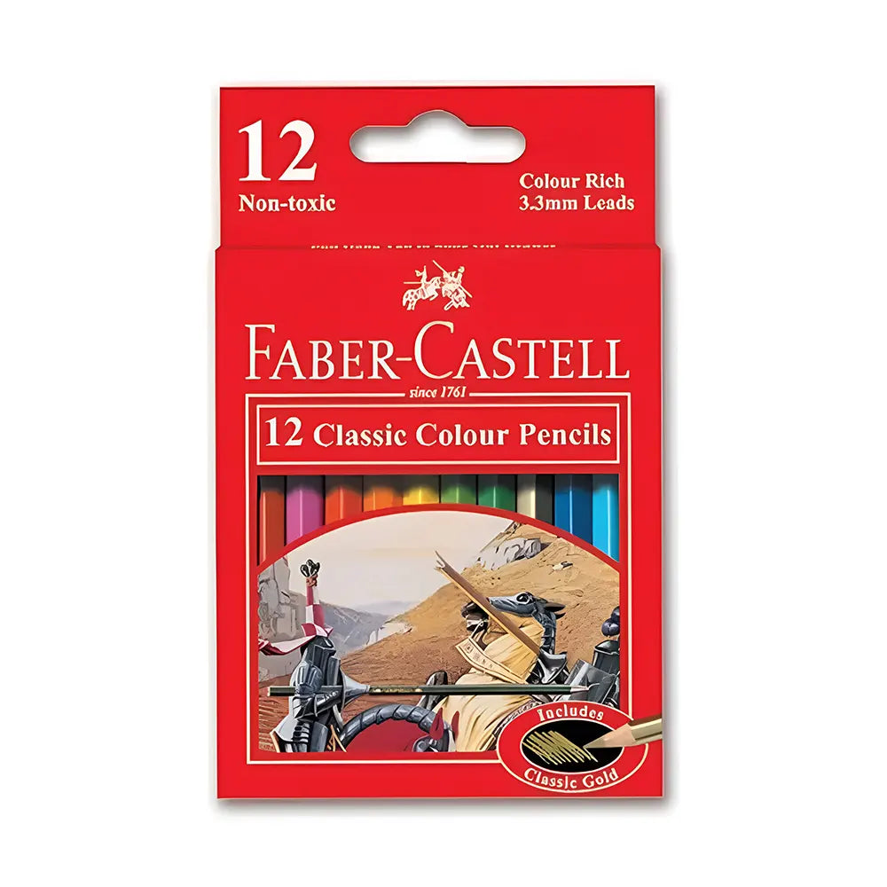 Faber-Castell Boîte de 12 Crayons Couleurs Classic Court