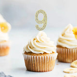 Topper para Tarta Número 9 Dorado