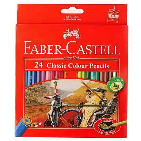 Faber-Castell Boîte de 24 Crayons Couleurs Classic Long