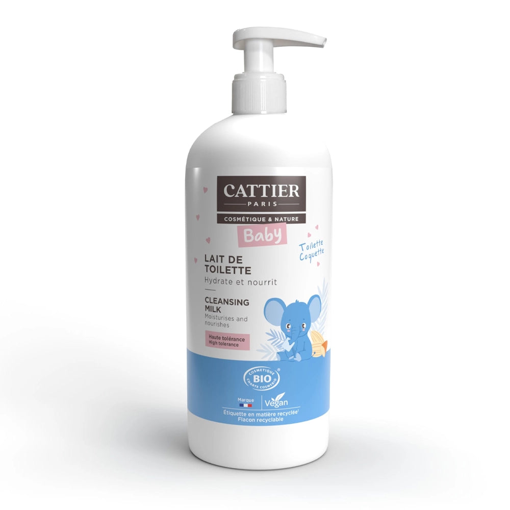 Lait de Toilette Bébé Bio Cattier Visage et Corps - 500ml