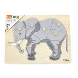 Viga Toys Puzzle Montessori 18M+ - Éléphant