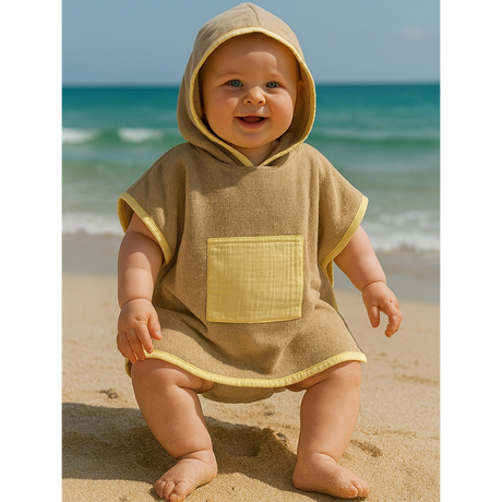 Babymat Poncho de Plage - Jaune