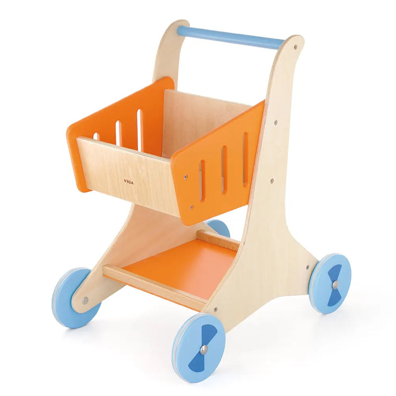Viga Toys Wooden Shopping Cart 12M+