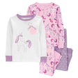 Pyjama 4 Pièces en Coton Carter's - Licrone Rose & Mauve