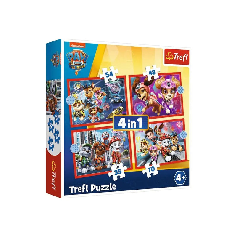 Trefl 4-in-1 Paw Patrol in the City Puzzle - 4A+