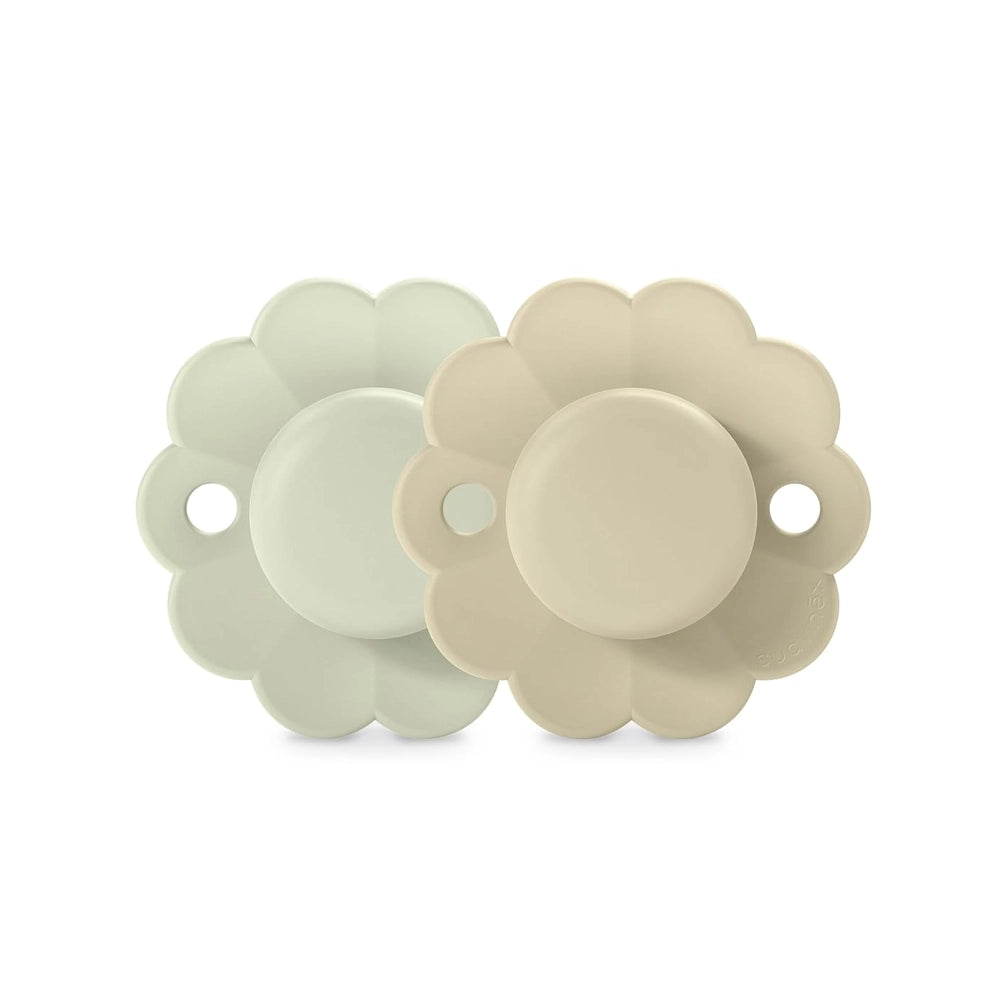 Suavinex Pack of 2 Physiological Pacifiers 0-6M - Aqua & Gray