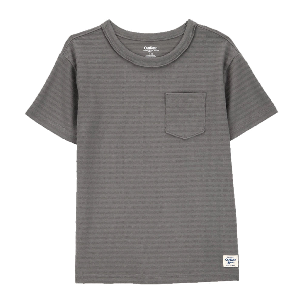 Camiseta de manga corta con bolsillo OshKosh - Gris Oscuro