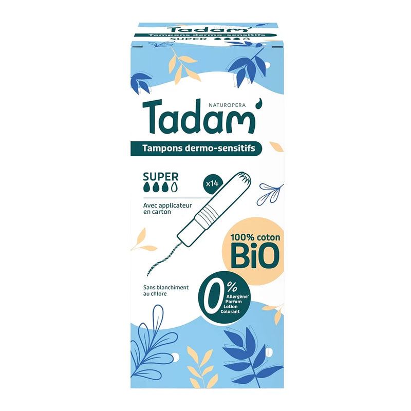 Tampones Dermo-Sensibles Tadam' Naturopera - Super 14 Unidades