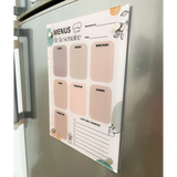 O Rayon Des Kids Planner de Cuisine en Plexiglass ( Menus de la Semaine + Aimants )