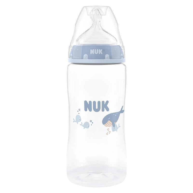 NUK Biberons avec Contrôle de la Température 330ml 3M+ - Baleine