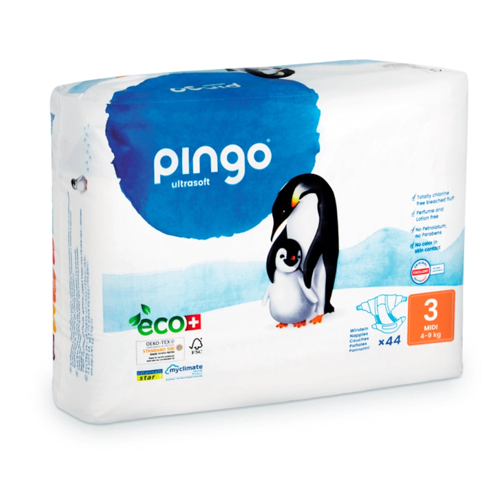 Couches Écologiques Pingo Taille 3 - (4-9Kg) 44 Unités