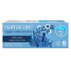 Natracare Tampons en Coton Biologique Super - 20 Unités
