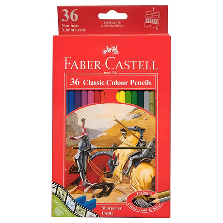 Faber-Castell Boîte de 36 Crayons Couleurs Classic Long