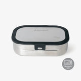 Citron Lunch Box en Acier Inoxydable 2 Compartiments – Noir