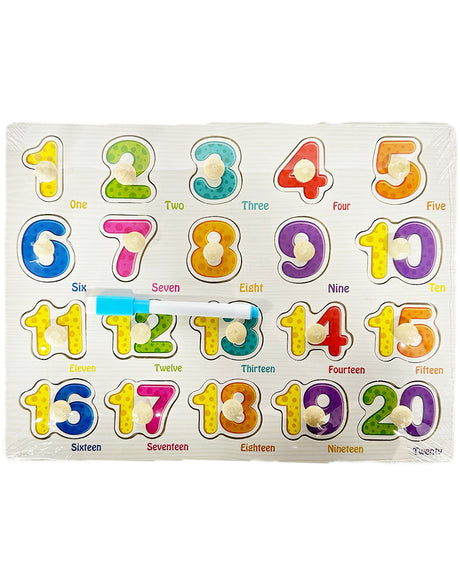 Puzzle Chiffres 1 à 20 En Bois 3ans+