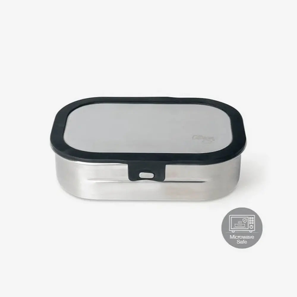 Citron Lunch Box en Acier Inoxydable 2 Compartiments – Noir