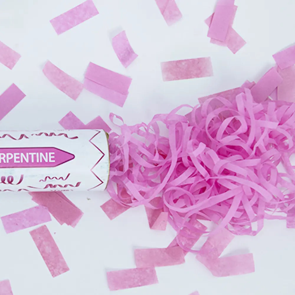 Cañón de Confeti Rosa Liso – 1 Pieza