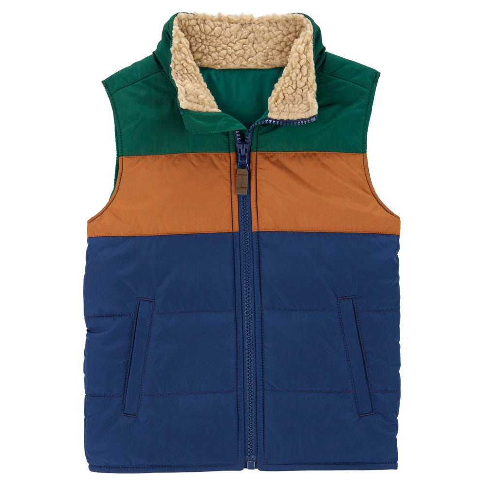 Gilet Matelassé Zippé à Blocs Carter's - Multi