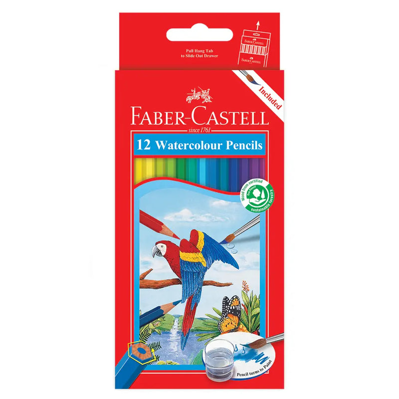 Faber-Castell Box of 12 Classic Watercolor Pencils