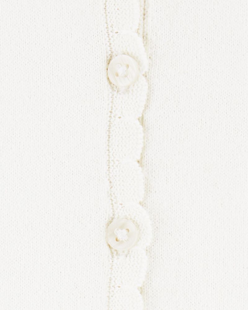 Cardigan Boutonné en Coton Bébé Carter's - Blanc