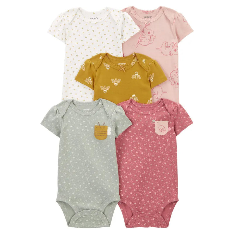 Carter's Pack de 5 bodis de manga corta - Multicolor
